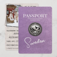 Lavanda Passaporte De Suecia Roxo Salvar A Data
