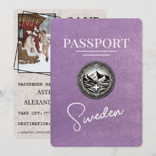 Reserve A Data Lavanda Passaporte De Suecia Roxo Salvar A Data