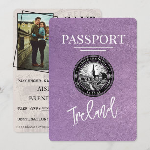 Reserve A Data Lavanda Purple Ireland Passaporte Salvar Data