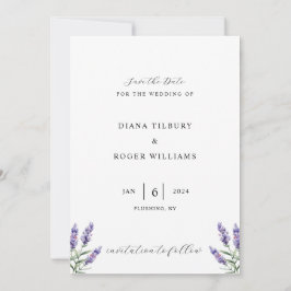 Reserve A Data Lavanda Rústica do Orçamento