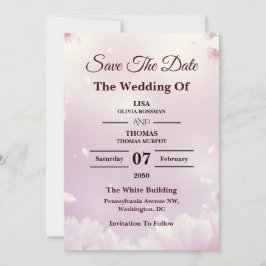 Reserve A Data Lavender Blush Dreamy Wedding Save The Date