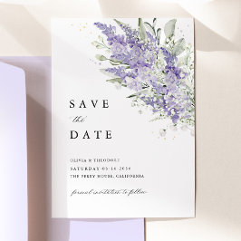 Reserve A Data Lavender & Sage Green Floral Watercolor Wedding