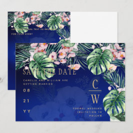 Reserve A Data LeahG Azul Tropical Rosa Floral Casamento
