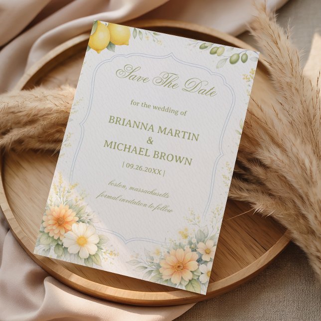 Reserve A Data Lemon Floral Soft Announcement (Criador carregado)