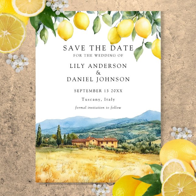 Reserve A Data Lemons Tuscan Scene Italian Wedding (Criador carregado)