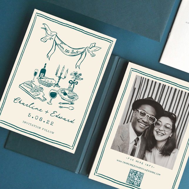 Reserve A Data Letra Desenhada à Mão Divertida Salve a data (Criador carregado)