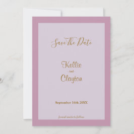 Reserve A Data Leve Púrpura Enquadrada Salvar Data