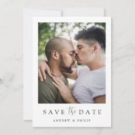 Reserve A Data LGBTQ Foto Simples Elegante Moderna