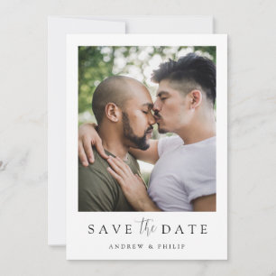Reserve A Data LGBTQ Foto Simples Elegante Moderna