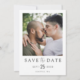 Reserve A Data LGBTQ Moderno Simples Elegante Foto Salvar Data