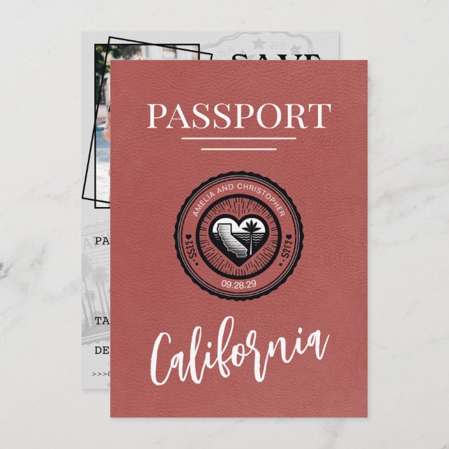 Reserve A Data Light Burgundy California Passport (Frente/Verso)