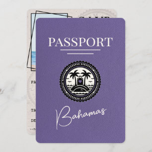 Reserve A Data Lilac Purple Bahamas Passaporte Salvar Data