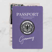Lilac Purple Germany Passaporte Exceto Data