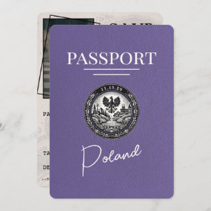 Reserve A Data Lilac Purple Polônia Passport Salvar Data