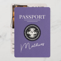 Lilac Roxo Maldives Passaporte Salvar Data