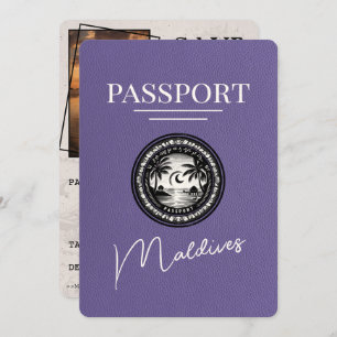 Reserve A Data Lilac Roxo Maldives Passaporte Salvar Data