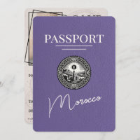 Lilac Roxo Passaporte Marrocos Exceto Data