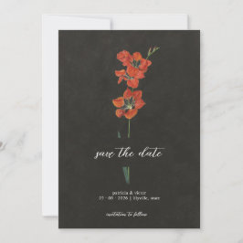 Reserve A Data Lily Dutch Master Painting Flat Save The Date Card