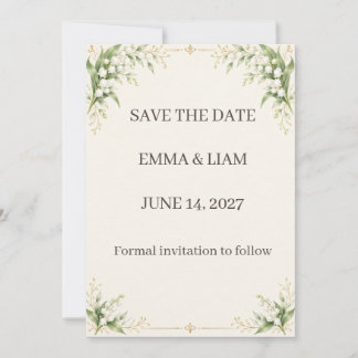 Reserve A Data Lily of the Valley Save the Date
