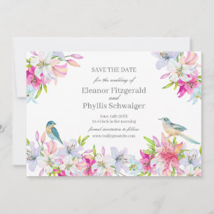 Reserve A Data Lily Watercolor Wedding