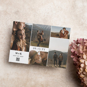 Reserve A Data Limpar Iniciais Modernos Código QR Fotografias Sal