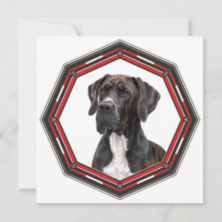 Reserve A Data Lindo Dogue Alemão Em Uma Moldura