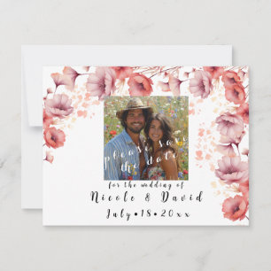 Reserve A Data Lindo Rosa, Penugem de Pêssego, Casamento Aquarela