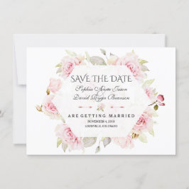 Reserve A Data Lindo Save the Date Floral Geométrico Rosa Casamen