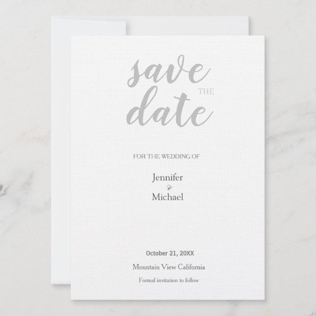 Reserve A Data Linen Wedding Professional Minimalist Modern Plain (Frente)