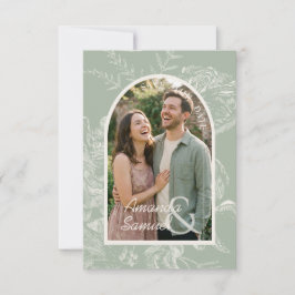 Reserve A Data Linha Desenhada Arco Casamento Salvar A Data