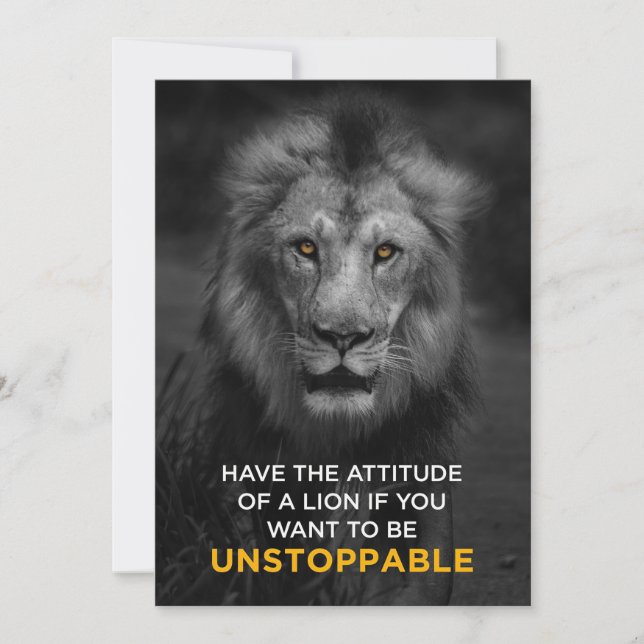 Reserve A Data Lion Motivational Unstoppaple (Frente)