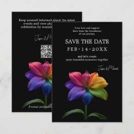 Reserve A Data 🌈 Lírio Arco-Íris Save the Date — Atualização QR
