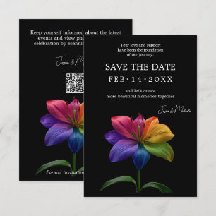 Reserve A Data 🌈 Lírio Arco-Íris Save the Date — Atualização QR