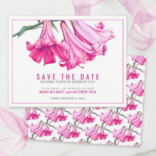 Reserve A Data Lírio trombeta de perfeição rosa arte floral casam