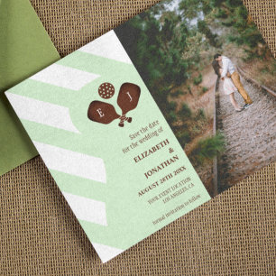 Reserve A Data Listras de Pickleball Elegante Casamento