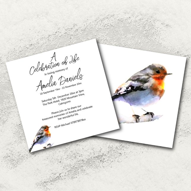 Reserve A Data Little Robin Celebration of Life Announcement (Criador carregado)