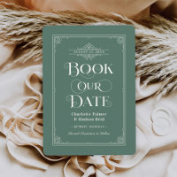Livro Nosso Cobrir do Livro Verde Vintage Casament