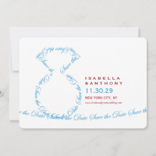Reserve A Data Loop Diamond Ring Classic Photo Save The Date Card