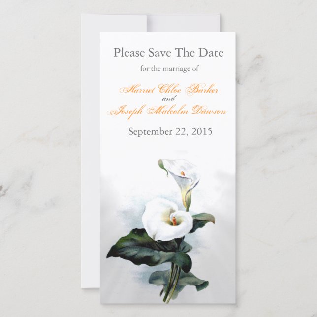 Reserve A Data Love Glistens/Elegante White Calla Lily Wedding (Frente)