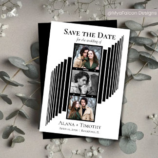 Reserve A Data Love in Frames Modern Photo Save the Date