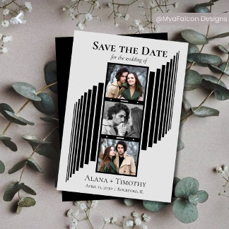 Reserve A Data Love in Frames Modern Photo Save the Date