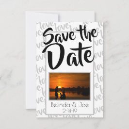 Reserve A Data Love Modern Script Typografia