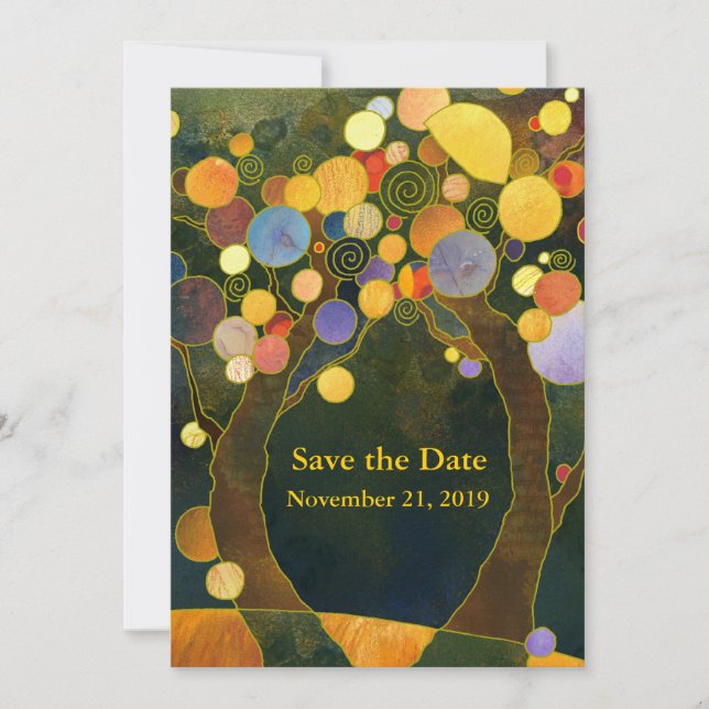Reserve A Data Love Trees Art Nouveau Wedding (Frente)