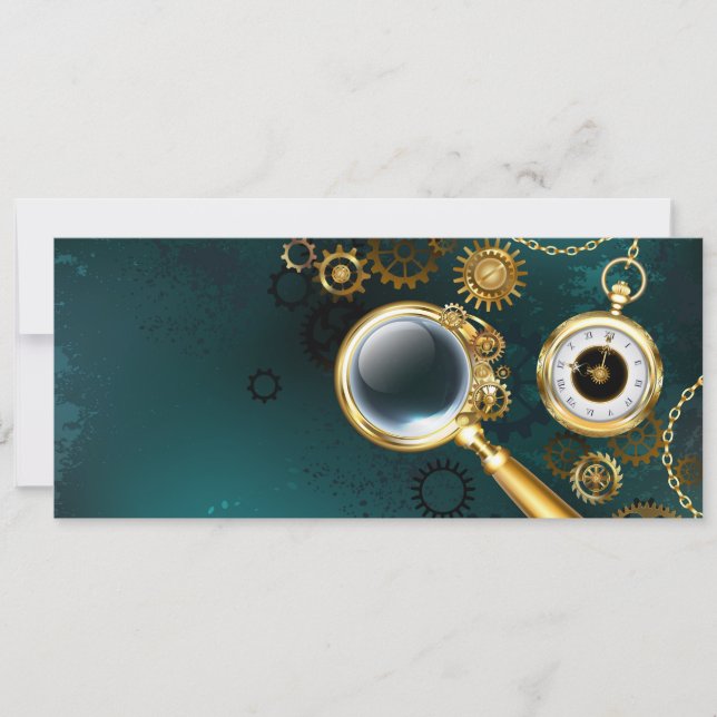 Reserve A Data Lupa no estilo Steampunk (Frente)