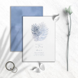 Reserve A Data Lush Palm Leaf Wedding Blue ID956