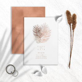 Reserve A Data Lush Palm Leaf Wedding Terra Cotta ID956