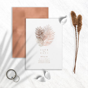 Reserve A Data Lush Palm Leaf Wedding Terra Cotta ID956
