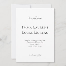 Reserve A Data Luxo Minimal Salve o Dia Casamento Elegante