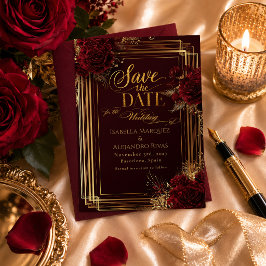 Reserve A Data Luxuoso Flamenco em Rosa Dourado Borgonha
