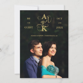 Reserve A Data Luxury Faux Golden Fancy Calligraphy Photo